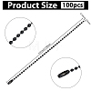 100Pcs Iron Ball Chains with Connectors IFIN-SP0001-67EB-2