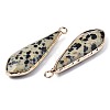 Natural Dalmatian Jasper Pendants G-S359-319C-3