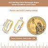 2Pcs 2 Colors 925 Sterling 2Pcs 2 Colors 925 Sterling Silver Locking Carabiner STER-GA0001-04B-2