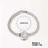 Stylish and Cute Starry Oval Brass Cubic Zirconia Bracelets for European and American Fashion BS8452-4-1