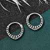 316 Surgical Stainless Steel Hoop Earrings EJEW-G416-29AS-1