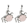 Natural Rose Quartz Pendants G-D102-01P-07-1