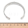 Brass Micro Pave Cubic Zirconia Cuff Bangles for Women BJEW-A172-03P-5