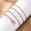 Brass Link Chain Necklaces for Women NJEW-D302-12RG-5