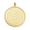 Brass with Cubic Zirconia Pendants X-KK-K332-16B-G01-1