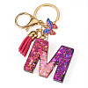 Alloy Resin Butterfly Keychains KEYC-TADJ0002-02G-M-2