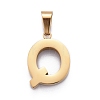 Ion Plating(IP) 304 Stainless Steel Letter Pendants STAS-H127-Q-G-2