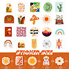 100Pcs Boho Style PVC Self-Adhesive Stickers X-PW-WG40245-01-4