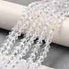 Transparent Electroplate Glass Beads Strands EGLA-A039-T2mm-L13-4