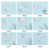 DIY Flower Dangle Earring Making Kit DIY-SC0020-07-4