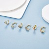 Cubic Zirconia Snake Hoop Earrings with Enamel EJEW-SZ0001-87F-6