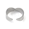 Non-Tarnish Stainless Steel V Shaped Cuff Rings RJEW-L114-01P-3