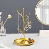 Iron Jewelry Display Stand with Tray ODIS-K003-05G-1
