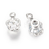 Alloy Cubic Zirconia Charms X-ZIRC-Q003-15P-1