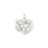 925 Sterling Silver Micro Pave Cubic Zirconia Pendants STER-Q002-02A-1