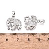 Brass Micro Pave Clear Cubic Zirconia Pendants KK-Q073-04P-3