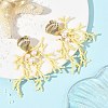 Glass Seed Beaded Stud Earrings for Women EJEW-MZ00781-02-1
