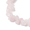 Natural Rose Quartz Stretch Bracelets BJEW-JB11147-02-4