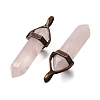 Natural Rose Quartz Pendants G-H360-01R-11-2