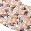 Electroplated Glass Beads Strands EGLA-A048-01A-04-2
