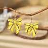 Acrylic Bowknot Dangle Earrings FS-WGE9DF7-02-1