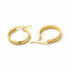 201 Stainless Steel Stripe Hoop Earrings with 304 Stainless Steel Pins for Women EJEW-M214-05B-G-1