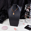 Bust Shaped Wood Covered with PU Leather Necklaces Display Stands ODIS-WH0043-153-2