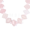 Natural Rose Quartz Round & Cone Beaded Necklaces NJEW-N064-03N-3