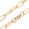 Vacuum Plating 304 Stainless Steel Paperclip Chain Necklaces NJEW-O123-02G-2