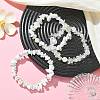 3Pcs 3 Styles Natural & Synthetic Mixed Gemstone Chip & Natural Cultured Freshwater Pearl Beaded Stretch Bracelets Set for Women BJEW-JB13762-01-1
