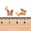 SHEGRACE Brass Micro Pave Cubic Zirconia Charms XGRQ5K081-628G-F-3