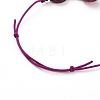 Adjustable Handmade Millefiori Glass Beaded Bracelets BJEW-JB06074-01-3