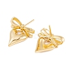 Rack Plating Bowknot Brass Stud Earrings EJEW-S219-06G-2