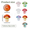 105Pcs 7Colors Transparent Glass Beads GLAA-ME0001-14-2