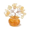Natural Yellow Quartz Chips Tree of Life Decorations DJEW-Z007-02O-2