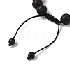 10mm Round Natural Lava Rock Braided Bead Bracelets BJEW-C067-01C-09-4