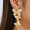Butterfly Alloy Dangle Stud Earrings FS-WG3D962-01-4