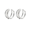 304 Stainless Steel & Shell Pearl Cuff Earrings for Women STAS-OY016-05P-1