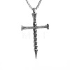 Halloween Alloy Skull Cross Pendant Necklaces for Men WG7ADC0-01-5