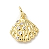 Brass Micro Pave Clear Cubic Zirconia Pendants KK-U046-02G-07-1