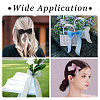 2Rolls Polyester Hot-fix Rhinestone Raw Edges Ribbon OCOR-TA0003-95B-8