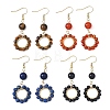 304 Stainless Steel Round Dangle Earrings EJEW-JE06786-1