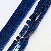 Electroplate Non-magnetic Synthetic Hematite Beads Strands G-J170A-3x3mm-02-1