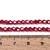 Transparent Electroplate Glass Beads Strands GLAA-F029-3mm-C30-4