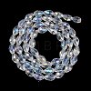 Transparent Electroplate Glass Beads Strands EGLA-N013-T8mm-B01-2