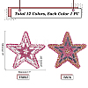   12Pcs 12 Colors Star Glitter Hotfix Rhinestone DIY-PH0006-97-5