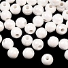 Glazed Porcelain Round Beads PORC-S489-8mm-01-1