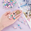 Imitation Pearl Acrylic Charms PALLOY-AB00229-3