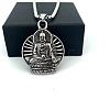 Vintage Punk Style 304 Stainless Steel Buddha Pendant Necklaces for Men MR6737-5