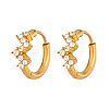 Stainless Steel Rhinestone Hoop Earrings for Women DM0759-5